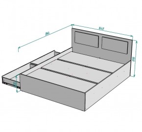 Кровать Ольга L40 (1600) 2 ящика в Талице - talica.ok-mebel.com | фото 2