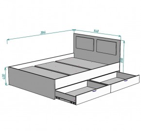 Кровать Ольга L41 (1400) 2 ящика в Талице - talica.ok-mebel.com | фото 2