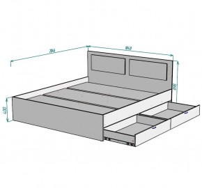 Кровать Ольга L43 (1800) 2 ящика в Талице - talica.ok-mebel.com | фото 2