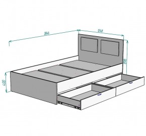 Кровать Ольга L45 (1200) 2 ящика в Талице - talica.ok-mebel.com | фото 2