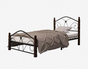 Кровать "Селена 1" Черная (900*2000) (ножки-шоколад) с коваными элементами в Талице - talica.ok-mebel.com | фото 2