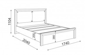 Кровать 1.6 Глэдис М31 с настилом и мягкой частью (ЯШС/Белый) в Талице - talica.ok-mebel.com | фото 3