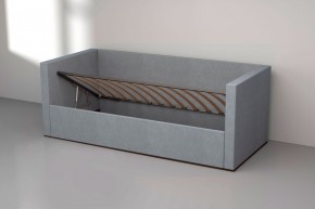 Кровать с ПМ (арт.030) (с/м 900*2000мм) (б/матр), ткань серый в Талице - talica.ok-mebel.com | фото 2