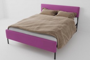 Кровать Стандарт Мини с ортопедическим основанием 800 (велюр розовый) в Талице - talica.ok-mebel.com | фото 1