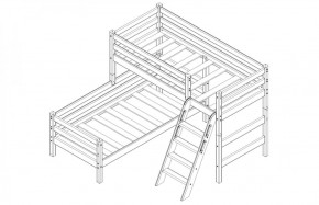 Кровать угловая с наклонной лестницей Соня (Вариант 8) в Талице - talica.ok-mebel.com | фото 4