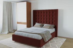 Кровать Венеция ЛЮКС с ПМ 1200 (велюр бордо) в Талице - talica.ok-mebel.com | фото 2