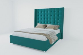 Кровать Венеция ЛЮКС с ПМ 1400 (велюр бирюзовый) в Талице - talica.ok-mebel.com | фото 2