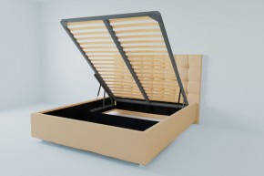 Кровать Венеция с ПМ 1600 (экокожа бежевая) в Талице - talica.ok-mebel.com | фото