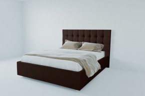 Кровать Венеция с ПМ 1600 (экокожа коричневая) в Талице - talica.ok-mebel.com | фото 2