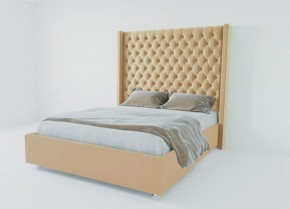 Кровать Версаль ЛЮКС с ПМ 800 (экокожа бежевая) в Талице - talica.ok-mebel.com | фото