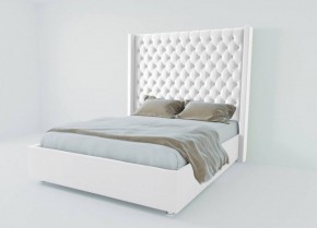 Кровать Версаль ЛЮКС с ПМ 800 (экокожа белая) в Талице - talica.ok-mebel.com | фото