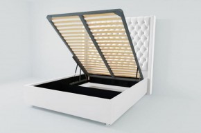 Кровать Версаль ЛЮКС с ПМ 800 (экокожа белая) в Талице - talica.ok-mebel.com | фото 2