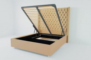 Кровать Версаль ЛЮКС с ПМ 900 (экокожа бежевая) в Талице - talica.ok-mebel.com | фото 2