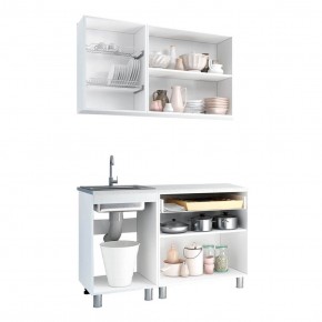 Кухня Айсбери 1.2 м (Белый/Дуб Сонома) в Талице - talica.ok-mebel.com | фото 2