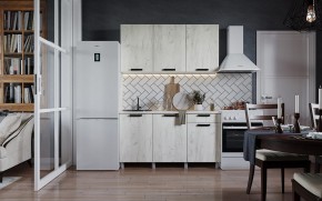Кухня ДИОР 1500 (Белый/Дуб Крафт белый) в Талице - talica.ok-mebel.com | фото