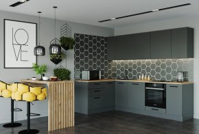 Кухня угловая Антрацит 2600х1600 (Стол. 38мм) в Талице - talica.ok-mebel.com | фото