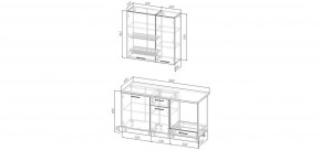 Кухонный гарнитур Белый Глянец 1600 h950 (Стол. 26мм) в Талице - talica.ok-mebel.com | фото 2