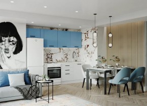 Кухонный гарнитур Капри 2550 (Стол. 38мм) в Талице - talica.ok-mebel.com | фото