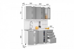 Кухонный гарнитур Кельн 1600 (софт пломбир) в Талице - talica.ok-mebel.com | фото 2