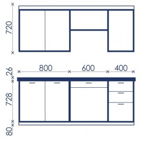 Кухонный гарнитур Ольвия-6 (1.8м) в Талице - talica.ok-mebel.com | фото 4