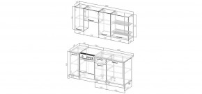 Кухонный гарнитур Смоки 1800 (Стол. 26мм) в Талице - talica.ok-mebel.com | фото 2