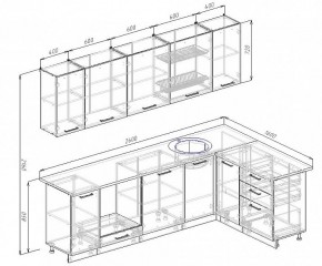 Кухонный гарнитур угловой Бланка 2600х1600 (Стол. 38мм) в Талице - talica.ok-mebel.com | фото 2