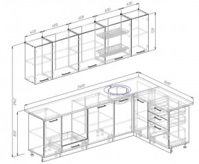 Кухонный гарнитур угловой Дели 2600*1600 (Стол. 38мм) в Талице - talica.ok-mebel.com | фото 2