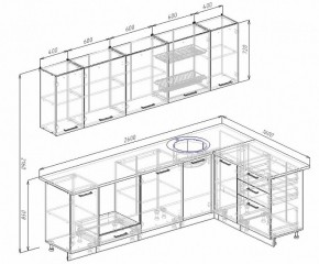 Кухонный гарнитур угловой Графика 2600х1600 (Стол. 26мм) в Талице - talica.ok-mebel.com | фото 2