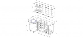 Кухонный гарнитур угловой Капри 1000*1800 (Стол. 38мм) в Талице - talica.ok-mebel.com | фото 2