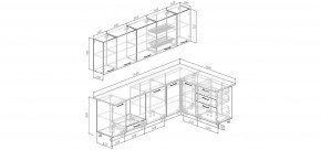Кухонный гарнитур угловой Капри 2600х1600 (Стол. 38мм) в Талице - talica.ok-mebel.com | фото