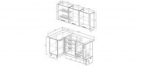 Кухонный гарнитур угловой Смоки 1000*1800 (Стол. 38 мм) в Талице - talica.ok-mebel.com | фото 2