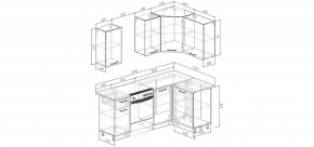 Кухонный гарнитур угловой Смоки 2000*1200 (Стол. 26мм) в Талице - talica.ok-mebel.com | фото 2