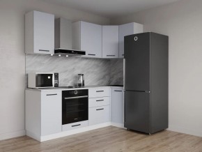 Кухонный гарнитур угловой Смоки 2200*1000 (Стол. 38 мм) в Талице - talica.ok-mebel.com | фото
