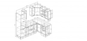 Кухонный гарнитур угловой Смоки 2400*1600 (Стол. 26мм) в Талице - talica.ok-mebel.com | фото 2