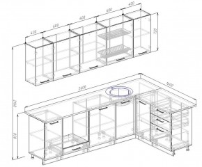 Кухонный гарнитур угловой Вегас 2600*1600 (Стол. 26мм) в Талице - talica.ok-mebel.com | фото 2