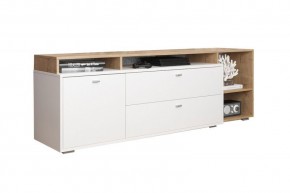 ЛАНС Комод-тумба К202  (дуб бунратти/белый) в Талице - talica.ok-mebel.com | фото