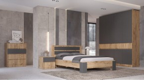 ЛЕНОРА Спальный гарнитур (модульный) графит в Талице - talica.ok-mebel.com | фото