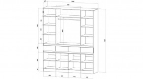 ЛЕНОРА Спальный гарнитур (модульный) графит в Талице - talica.ok-mebel.com | фото 9