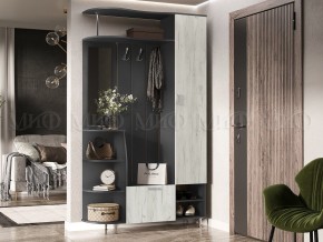 ЛИКА №2 Прихожая ЛДСП (графит/дуб крафт белый) в Талице - talica.ok-mebel.com | фото