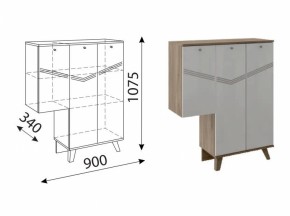 Лимба (гостиная) М07 Тумба (3 двери) правая в Талице - talica.ok-mebel.com | фото