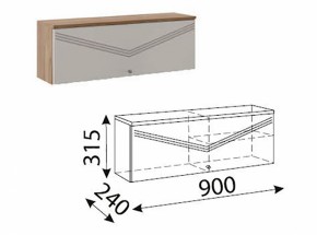 Лимба (гостиная) М10 Шкаф навесной малый в Талице - talica.ok-mebel.com | фото