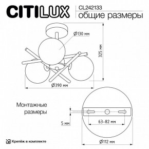 Люстра на штанге Citilux Ronny CL242133 в Талице - talica.ok-mebel.com | фото 7