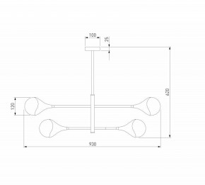 Люстра на штанге Eurosvet Calyx 60168/6 латунь в Талице - talica.ok-mebel.com | фото 3