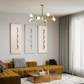 Люстра на штанге Eurosvet Calyx 60168/8 латунь в Талице - talica.ok-mebel.com | фото 4