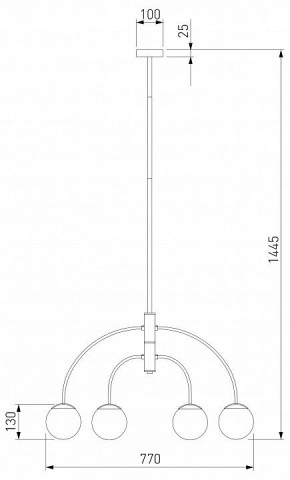 Люстра на штанге Eurosvet Cenacolo 30179/4 черный в Талице - talica.ok-mebel.com | фото 3