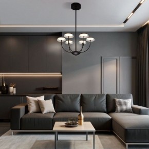 Люстра на штанге Eurosvet Fungo 50388 LED черный в Талице - talica.ok-mebel.com | фото 3