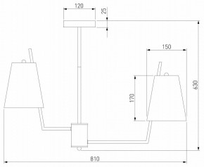 Люстра на штанге Eurosvet Topanga 60173/8 латунь в Талице - talica.ok-mebel.com | фото 4