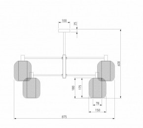 Люстра на штанге Eurosvet Voile 30192/8 золото в Талице - talica.ok-mebel.com | фото 4