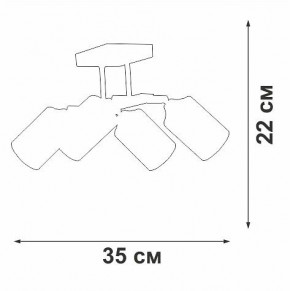 Люстра на штанге Vitaluce V2833 V2833-1/4PL в Талице - talica.ok-mebel.com | фото 4