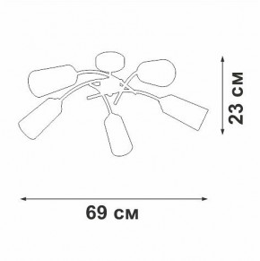 Люстра на штанге Vitaluce V2850 V2850-1/5PL в Талице - talica.ok-mebel.com | фото 5